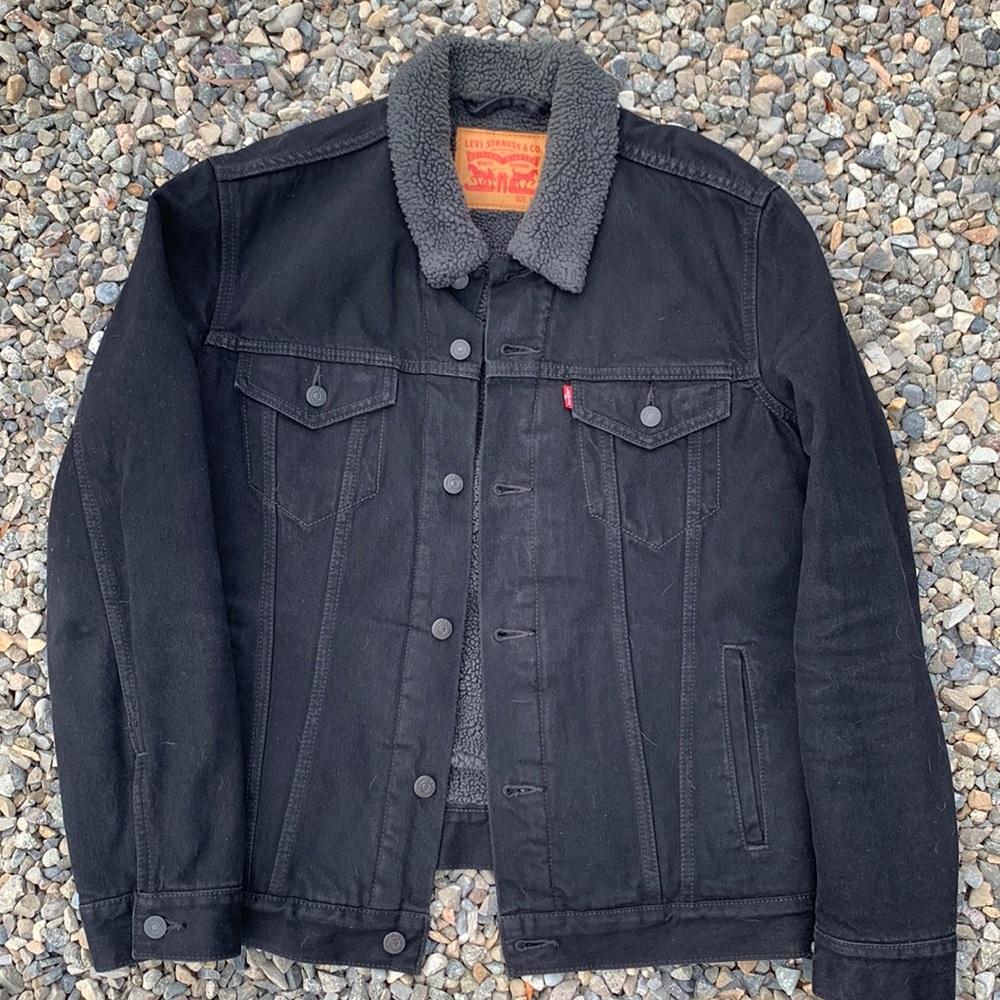 Levi’s Black Sherpa Trucker